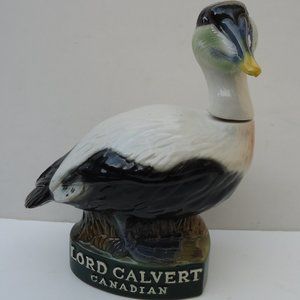Lord Calvert Canadian Eider Duck Whisky Decanter.